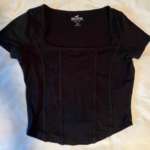 Hollister black woman’s crop top
